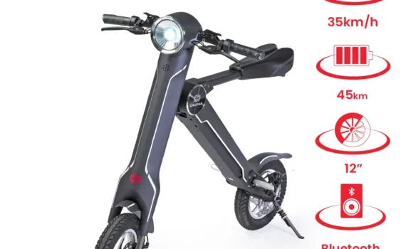 Cruzaa PRO Electric Scooter – 45km Range, 35km/h Top Speed, Bluetooth & Speakers, USB, Carbon Black