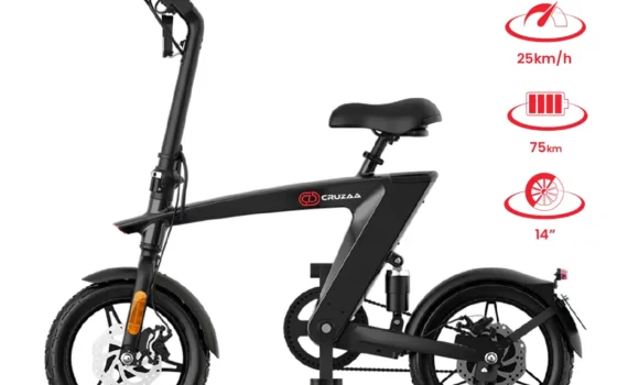 The Max Foldable E-Bike Carbon Black – Range 35km, Top Speed 25km/h