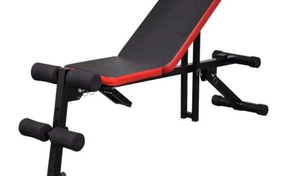 vidaXL Adjustable Sit Up Bench Multi-Position – Home Gym Equipment, Full Body Workout with Adjustable Angles & Comfortable Padding
