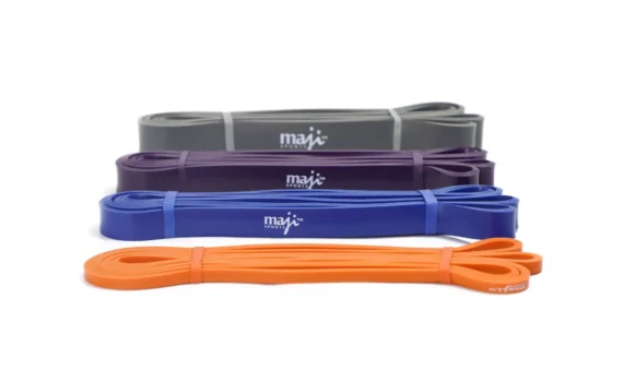 Maji Sports Pack of Four Full Body Workout Super Bands – Versatile Resistance Bands for Strength Training, Yoga, Pilates & Physical Therapy