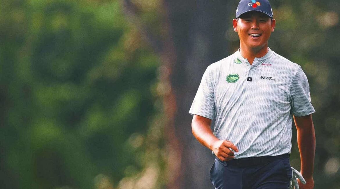 Si Woo Kim hits, then celebrates longest hole-in-one in major championship history 2 si woo kim