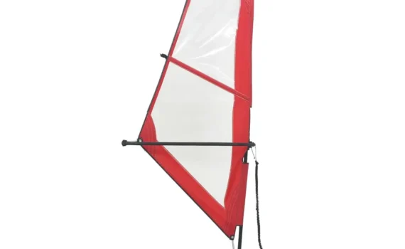 vidaXL Inflatable Stand Up Paddleboard with Sail Set – Premium Red and White SUP Kit