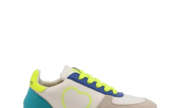 Love Moschino Neon Heart Sneakers – Stylish Comfort for Your Feet