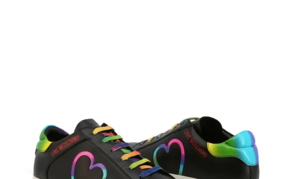 Black Rainbow Sneakers by Love Moschino – Stylish & Comfortable, Imported from Italy