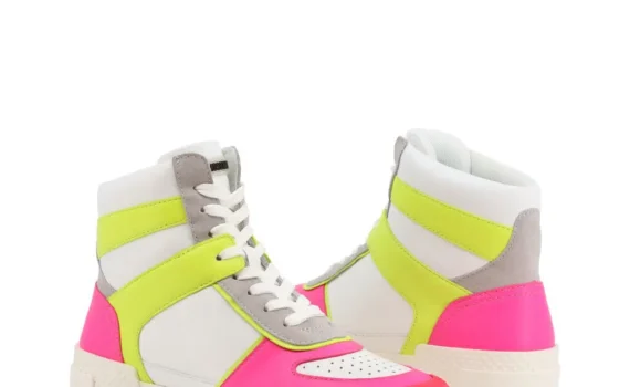 Neon Pink High Top Sneakers – Vibrant Style and Comfort