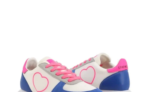 Love Moschino Blue Heart Sneakers – Stylish and Comfortable