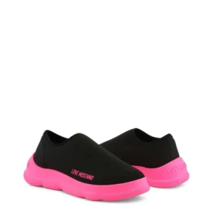Slip-On Sneakers in Neon Pink