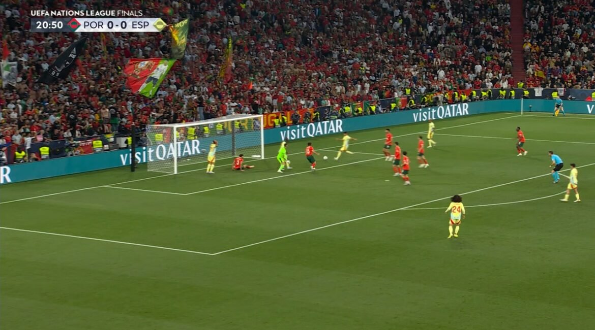 Martín Zubimendi finds the back of the net, giving Spain the lead over Portugal 2 quh0052oqori149u
