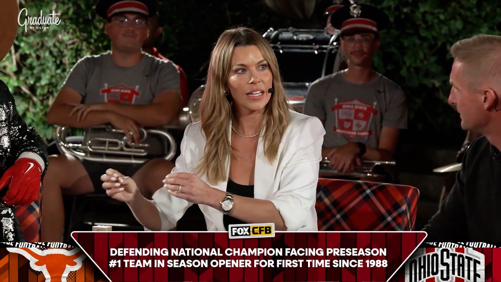 Jenny Taft spoke with Joel Klatt from Columbus and revealed why she loves being a sideline reporter.