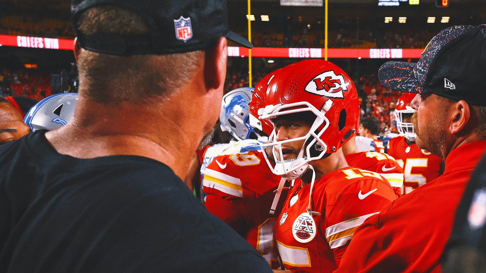 Patrick Mahomes Brian Branch Involved in Lions vs Chiefs Post Game