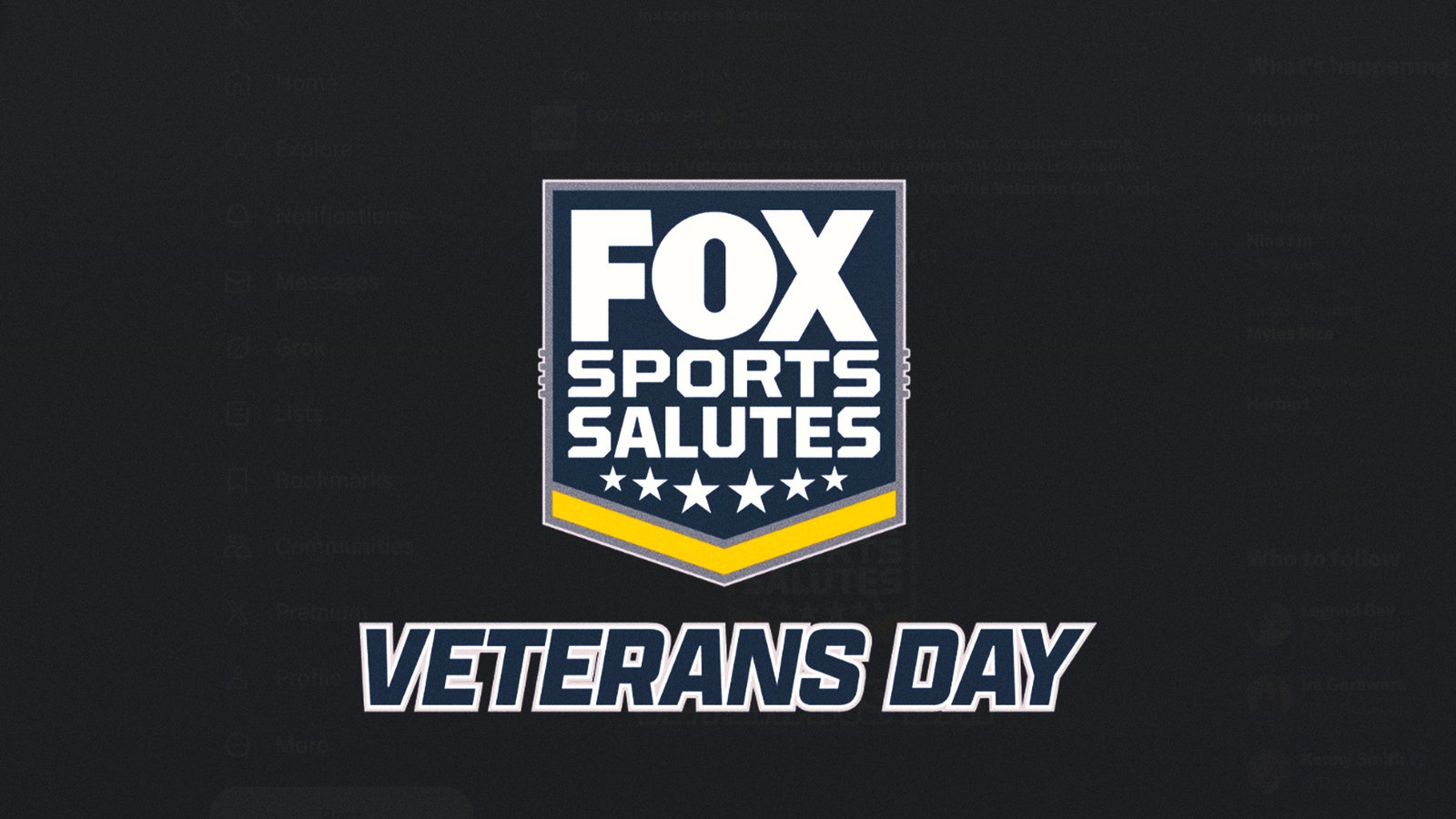 FOX NFL Sunday Continues Tradition of Honoring Veterans Day US