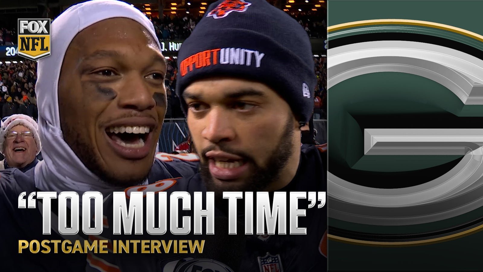 'F the Packers' 😤 DJ Moore and Caleb Williams after Bears' IMPROBABLE comeback win over Packers