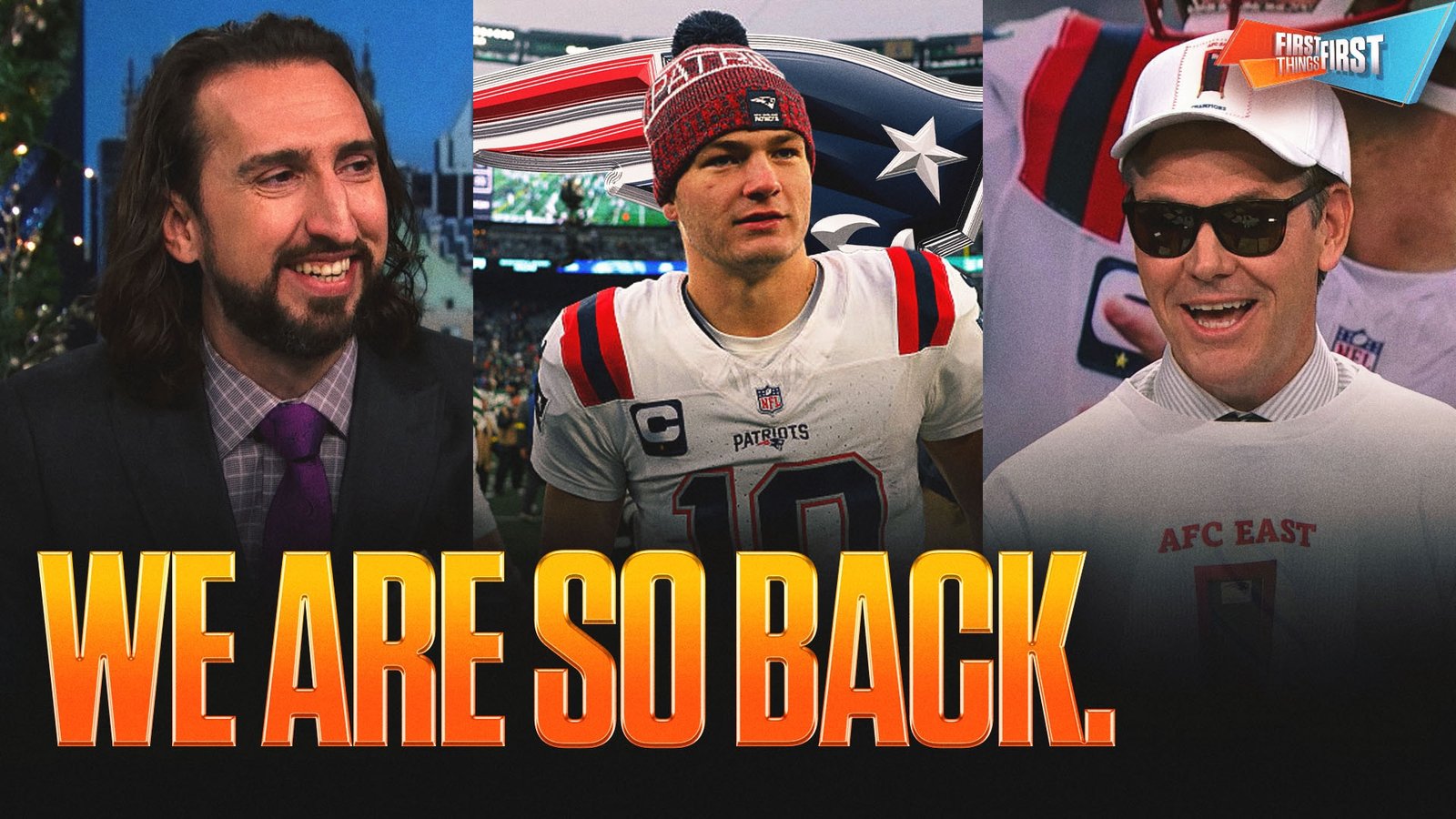 Kevin Wildes celebrates Patriots039 AFC East title with Door of