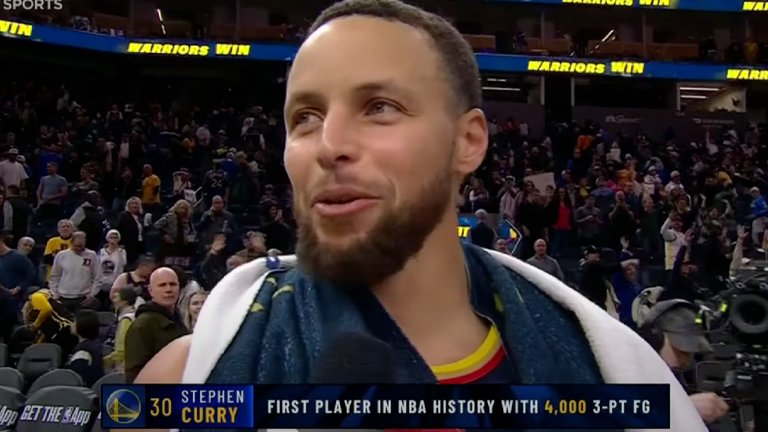 Stephen Curry Golden State Warriors 4000 3 points NBA