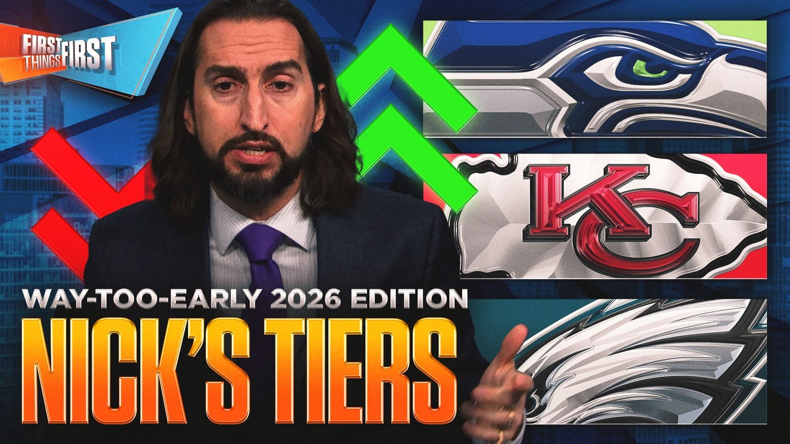 Nick Wright's Way-Too-Early Tiers: Super Bowl champ Seahawks look to run it back, Eagles will have an anxious regular season 👀 
