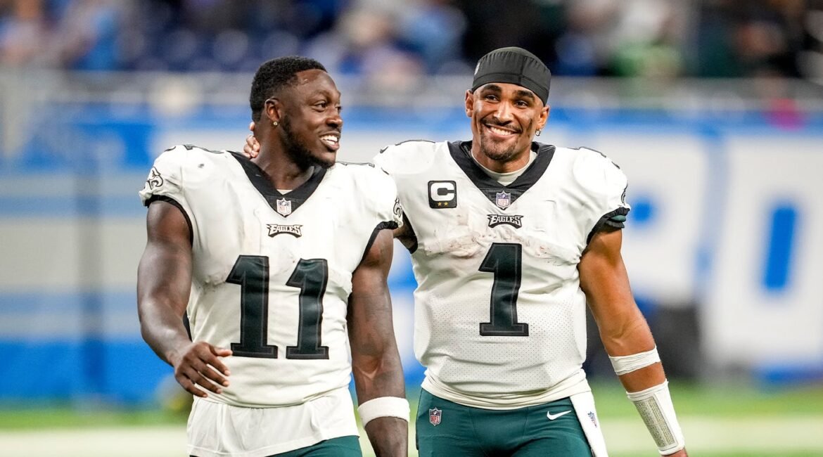 A.J. Brown On Jalen Hurts Relationship After Eagles Trade: 'There's No Bad Blood' 2 2ecd776b aj brown jalen hurts