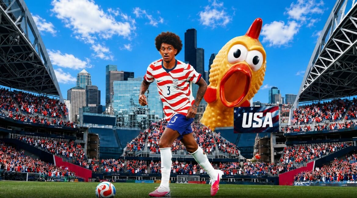 Fowl Play: Chris Richards' Lucky Rubber Chicken Joins USA On World Cup Tour 2 artboard 1aaaa