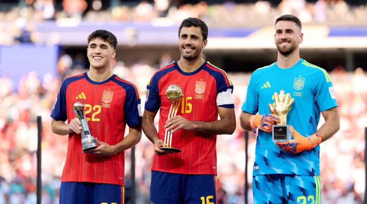 2026 FIFA World Cup Awards: Spain's Rodri, Cubarsí, Unai Simón; France's Mbappé 4 gettyimages 2286815308 scaled e1784505406524