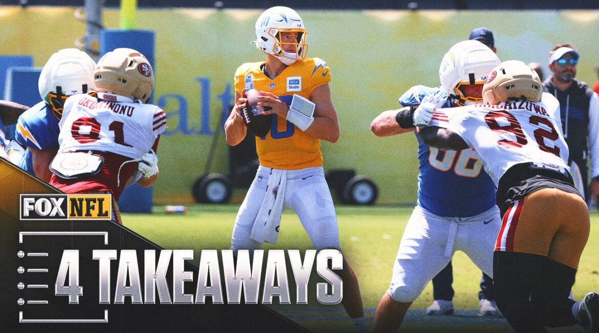 Chargers Torch 49ers: 4 Takeaways From San Francisco-Los Angeles Joint Practice 1 chargers 49ers takeaways