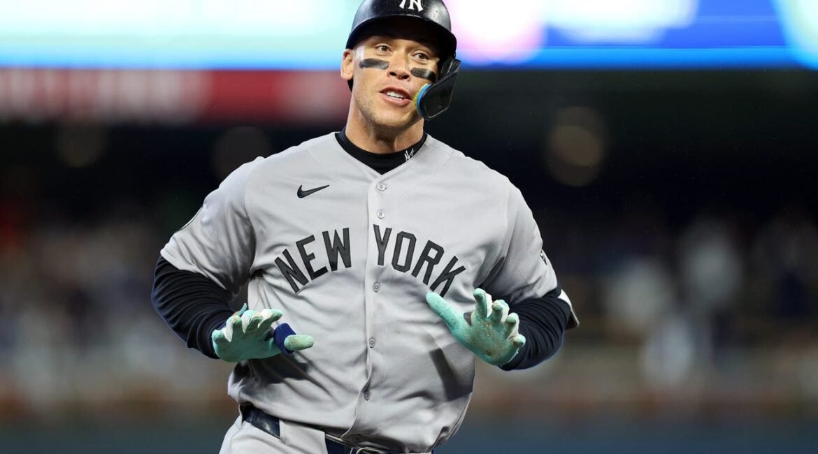 Yankees Clinch Postseason Spot As Aaron Judge Homers For First Time Since May 2 gettyimages 2295322482 scaled