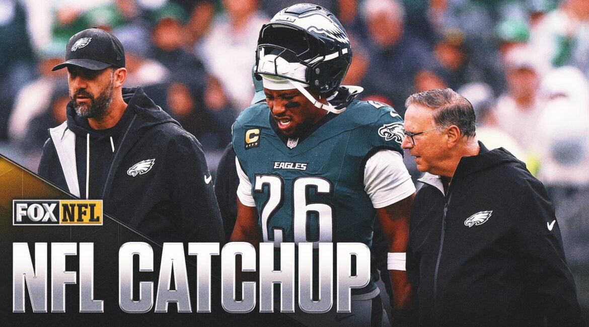NFL Catchup: Eagles' Injuries Mount; Jayden Daniels Trending Toward Return 12 saquon barkley nfl catchup